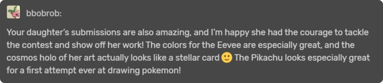 Comment from user bbobrob