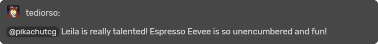 Comment from user tediorso