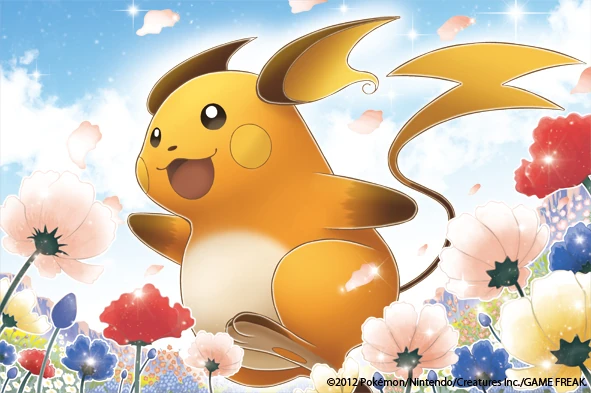 Raichu card art by Mizue