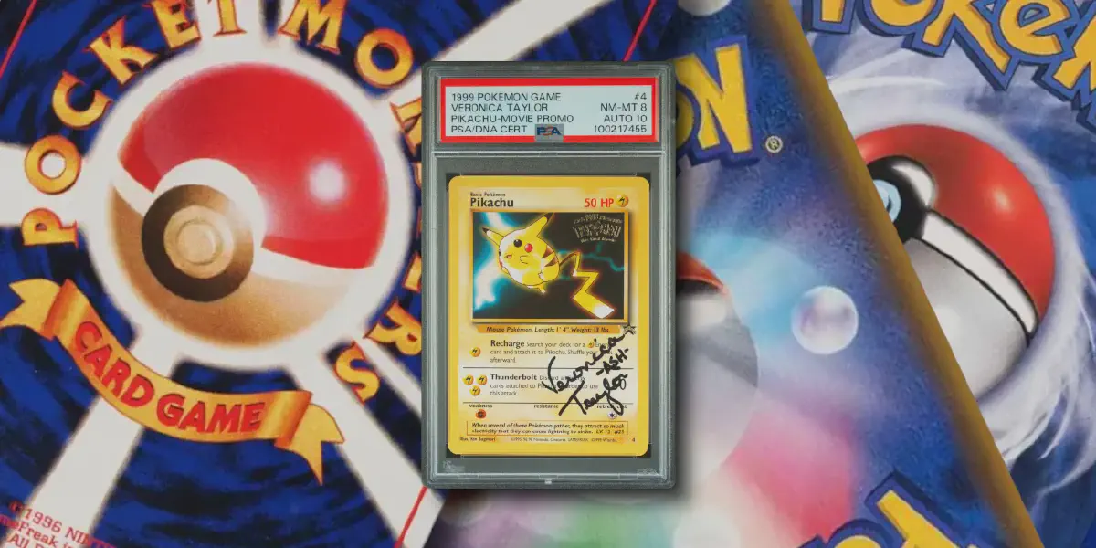 PSA AUTO 10 Veronica Taylor Signed Pikachu