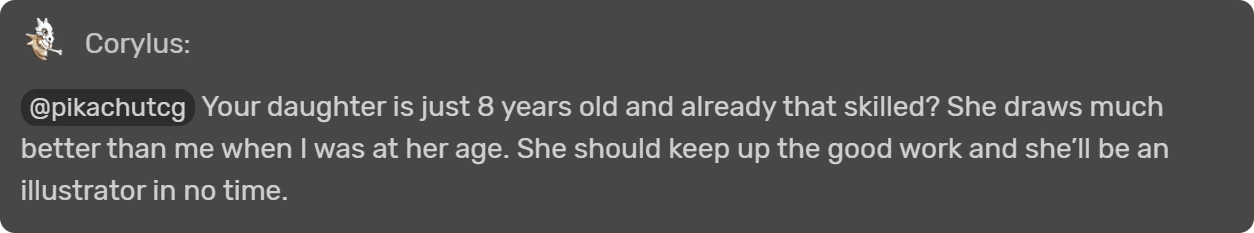 Comment from user corylus